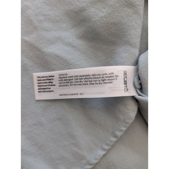 Eileen Fisher Silk Womens Top - Light Green - Picture 3 of 4